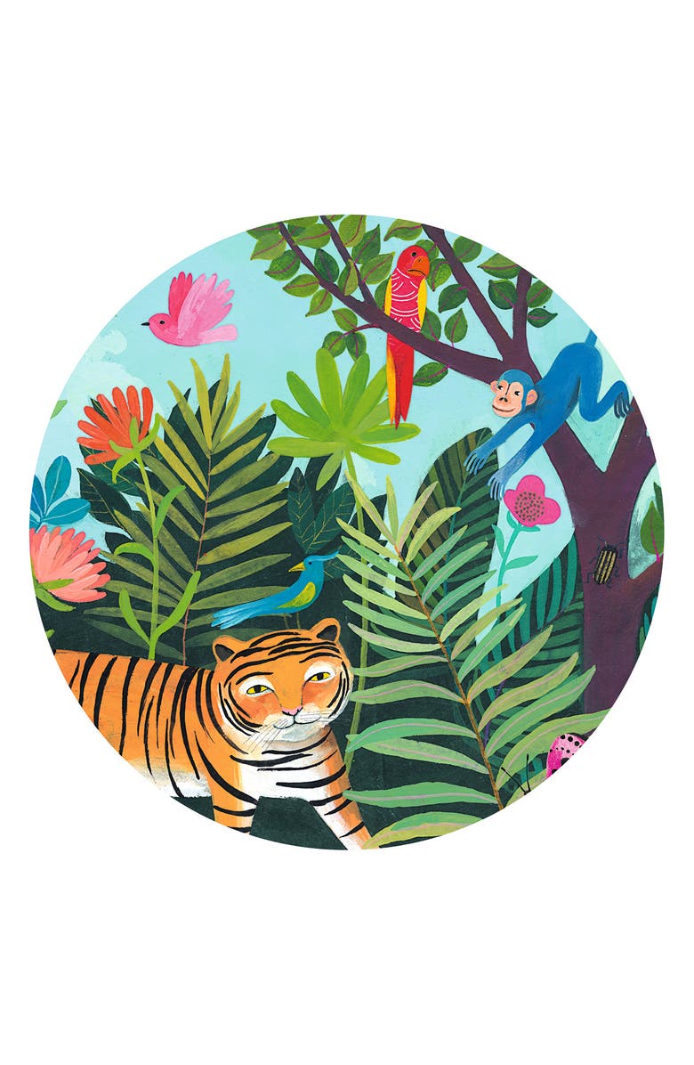 Djeco Silhouette The Tiger's Walk Puzzle, Alternate, color, Orange