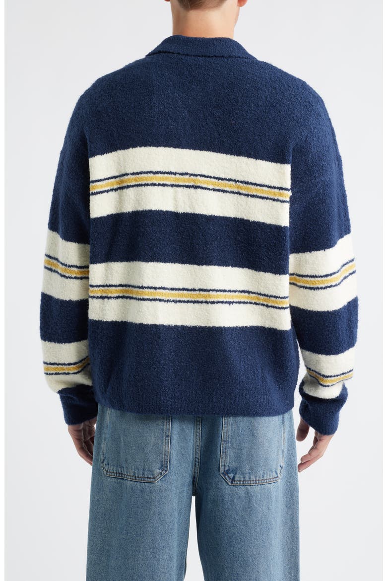 Stripe Oversize Polo Sweater, Alternate, color, NAVY CHAD STRIPE