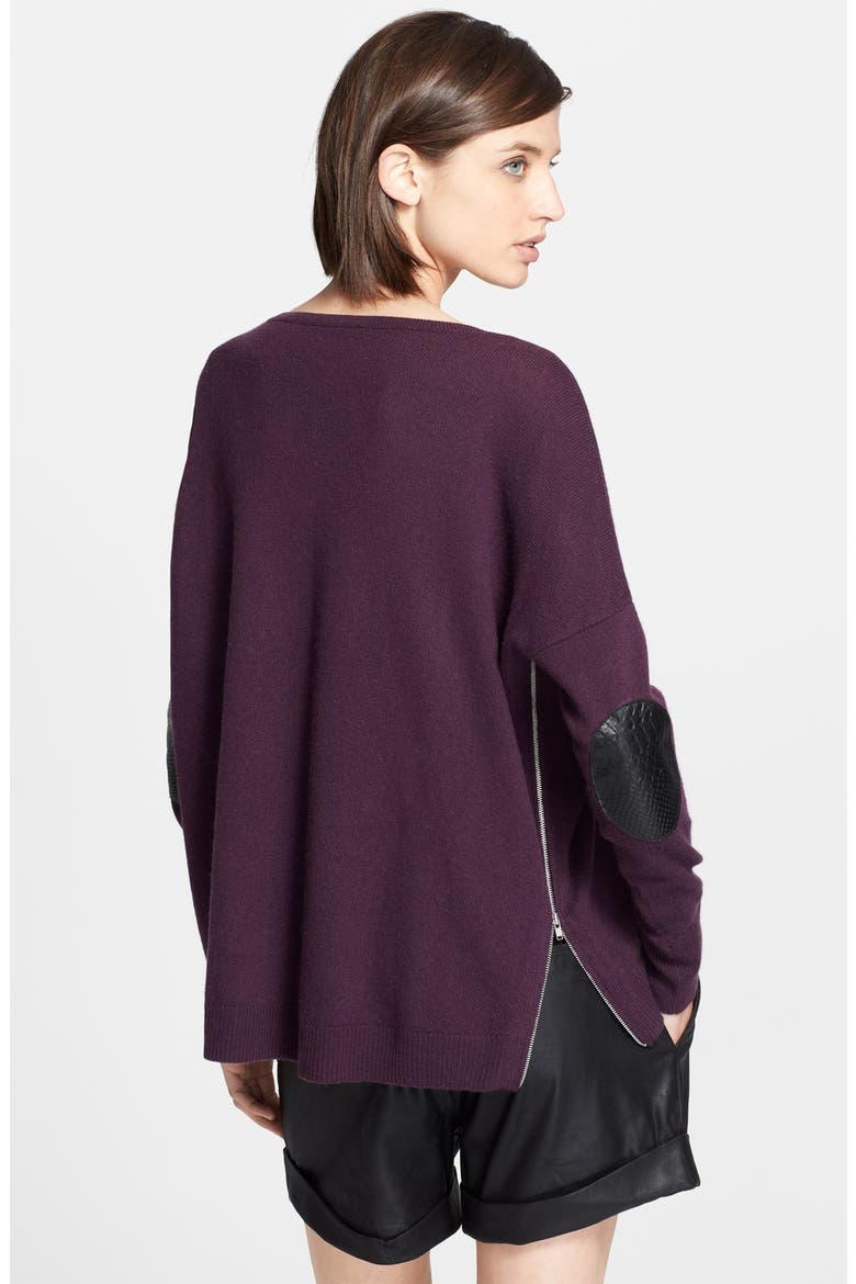 High/Low Cashmere Sweater, Main, color, NIGHTSHADE