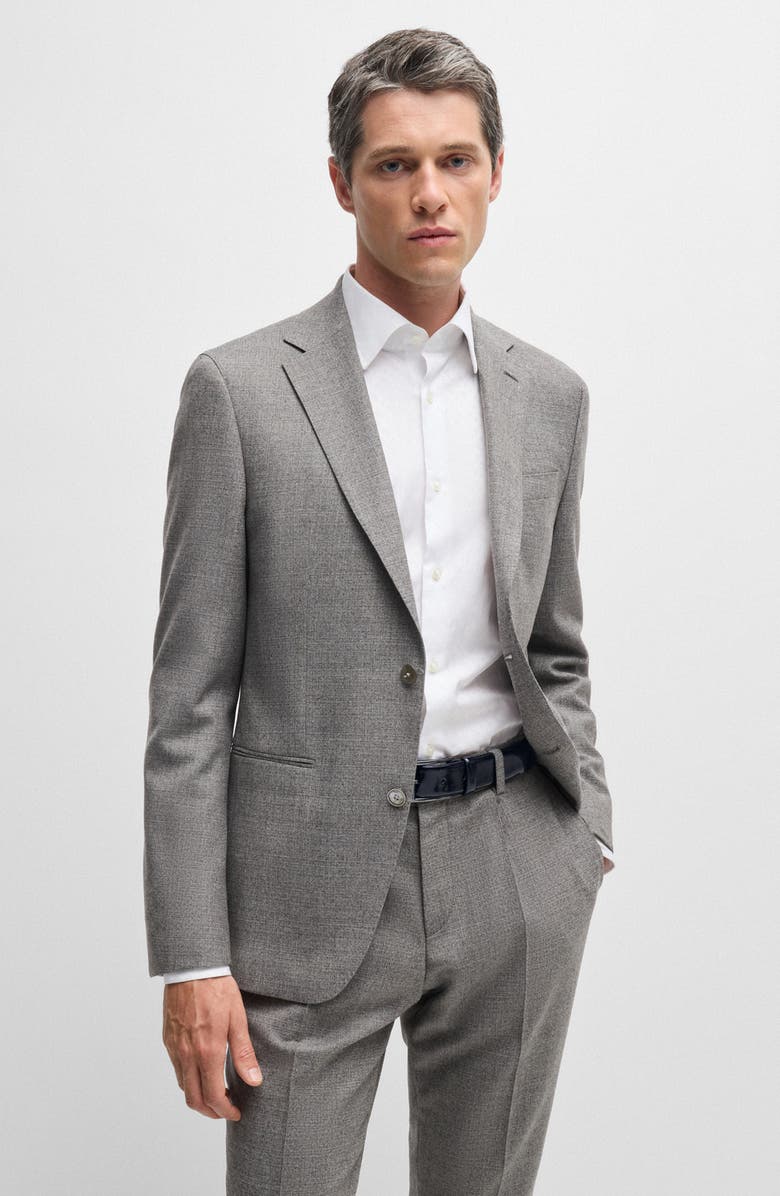 BOSS Elloy Patent Leather Belt, Alternate, color, Black