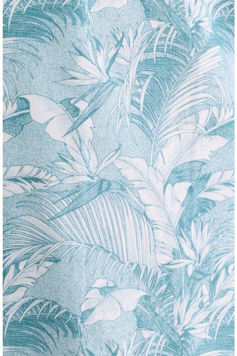Balboa Fronds Print Camp Shirt, Alternate, color, BLUE CHAISE