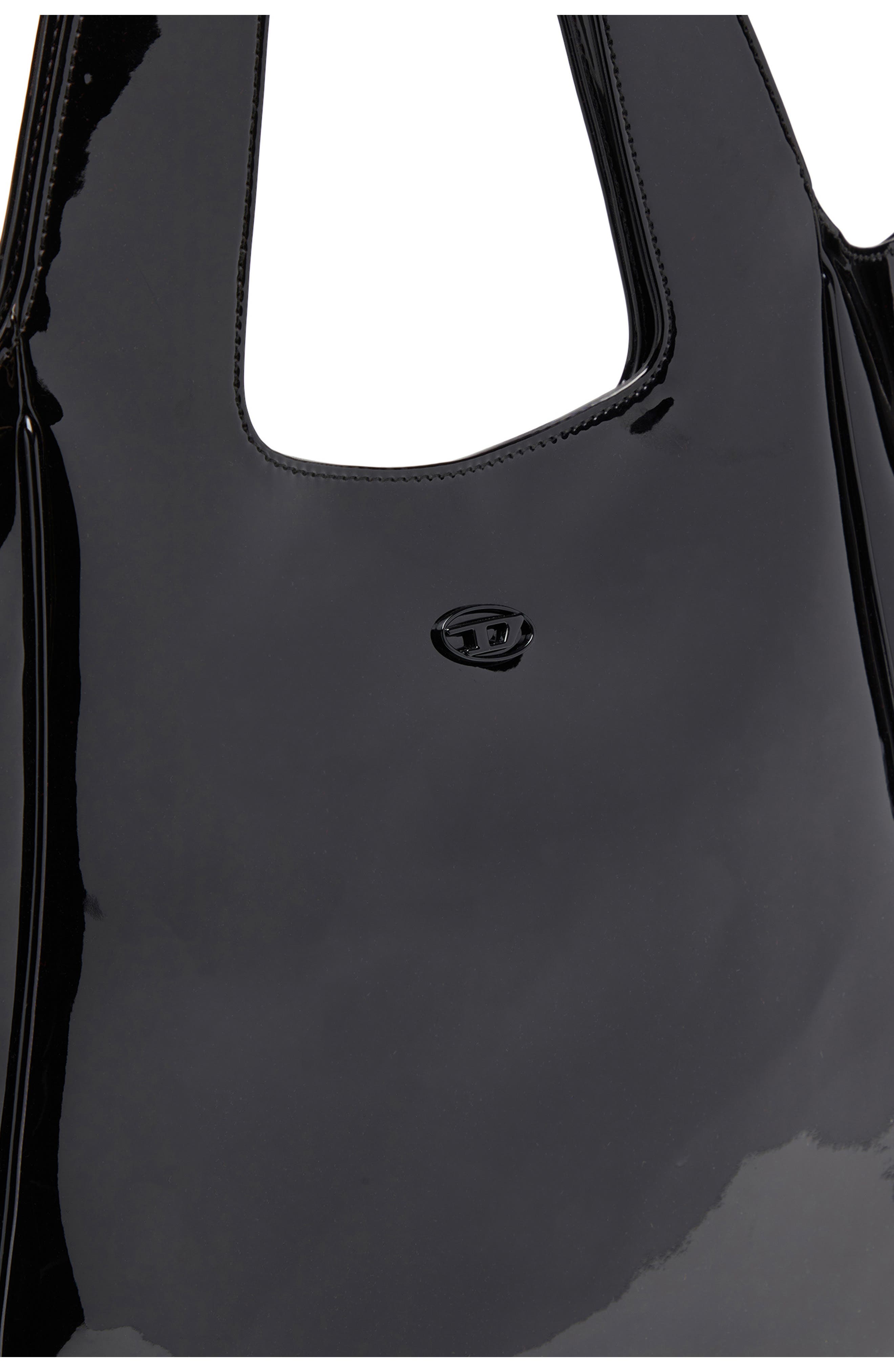 DIESEL<sup>®</sup> Play Glossy Shopper Tote, Alternate, color, Black