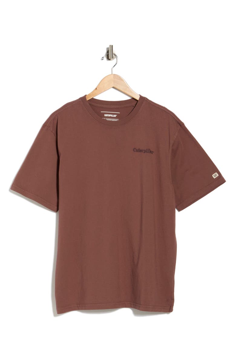 CAT WWR Relaxed Fit Embroidered Heavyweight Cotton T-Shirt, Alternate, color, Peppercorn