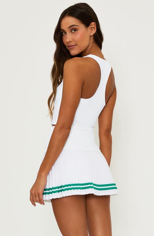Shop Beach Riot Yara Racerback Crop Tank In Courtside White