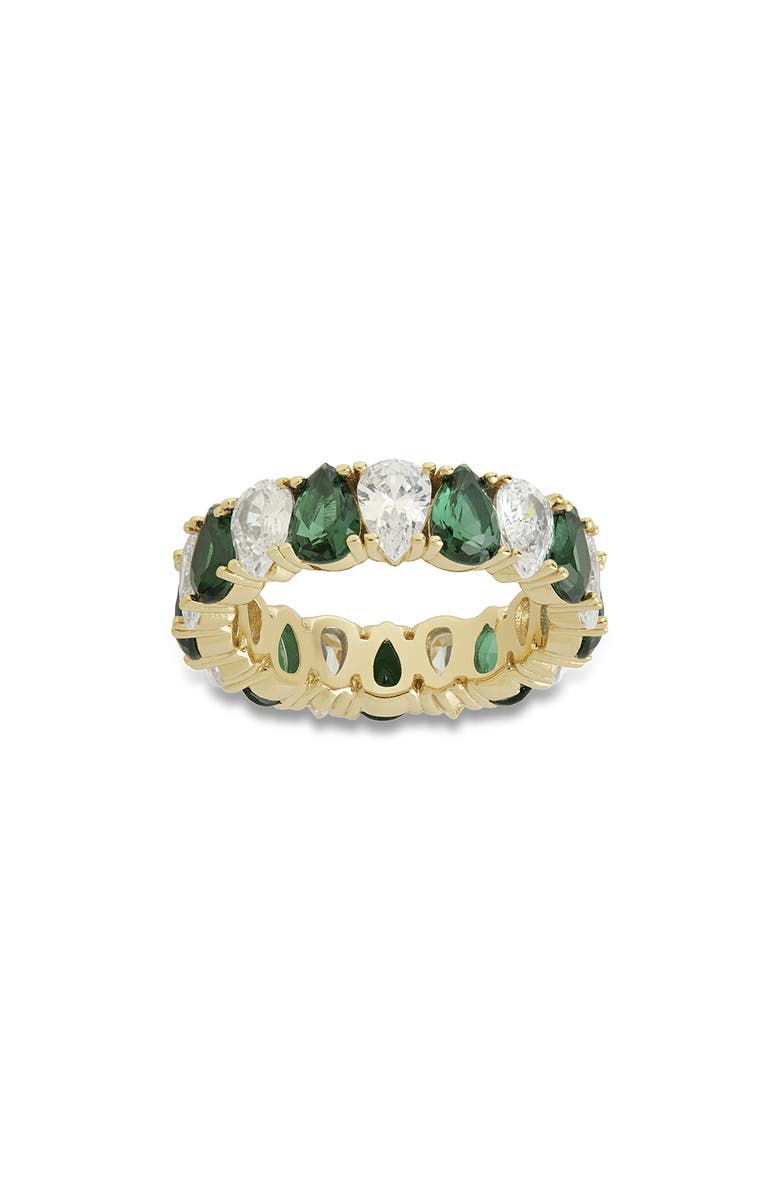 Sterling Forever Pear Cubic Zirconia Eternity Ring, Main, color,