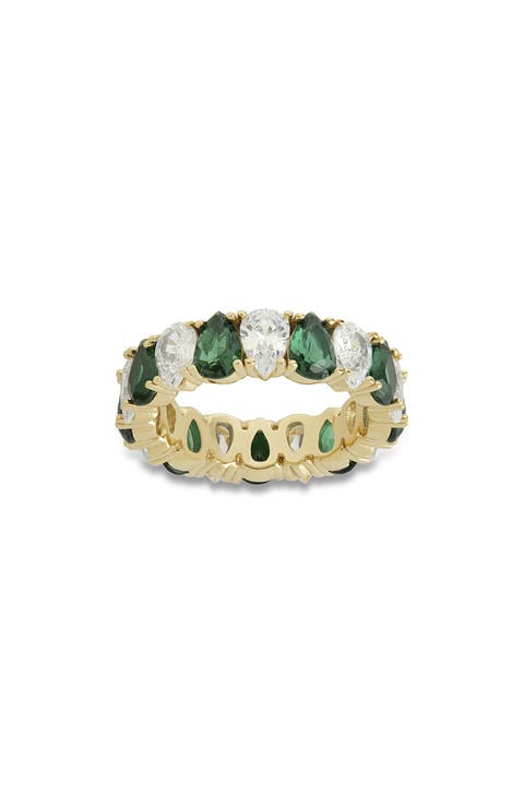 Pear Cubic Zirconia Eternity Ring