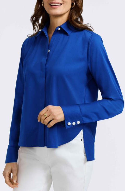 Matte Sateen Button-Up Shirt