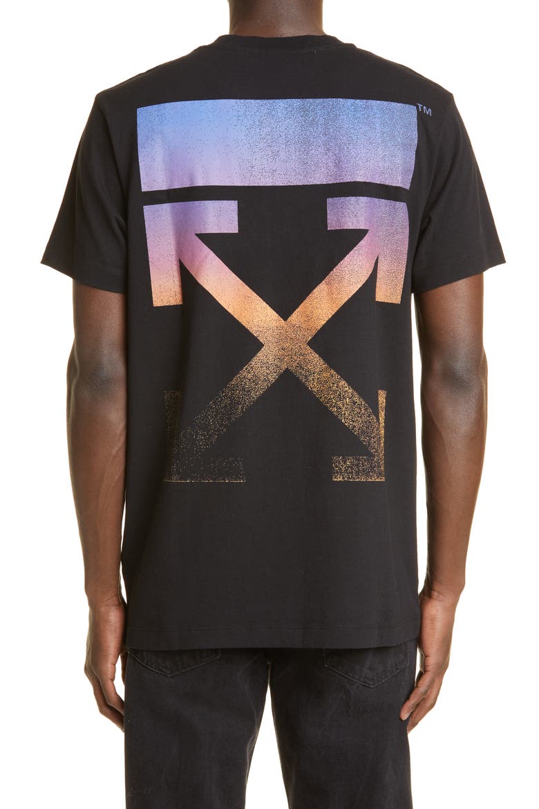 Gradient Ombré Arrows Graphic Tee, Alternate, color, BLACK MULTICO