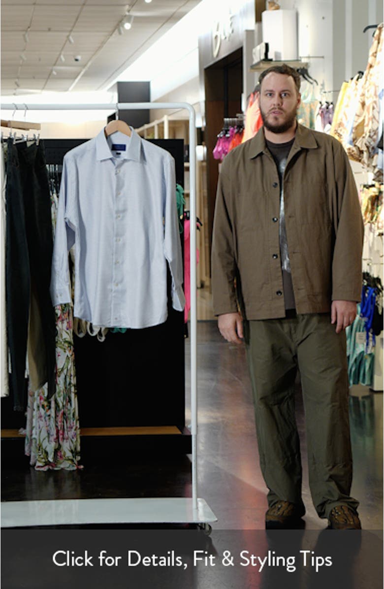 Trim Fit Twill Texture Check Dress Shirt, sales video thumbnail