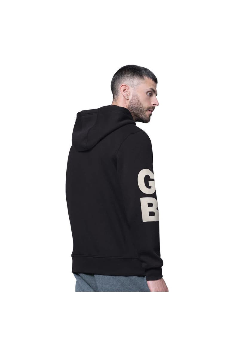 Men's Starter Black Green Bay Packers Handoff Fleece Hoodie Sweatshirt, Alternate, color, Black