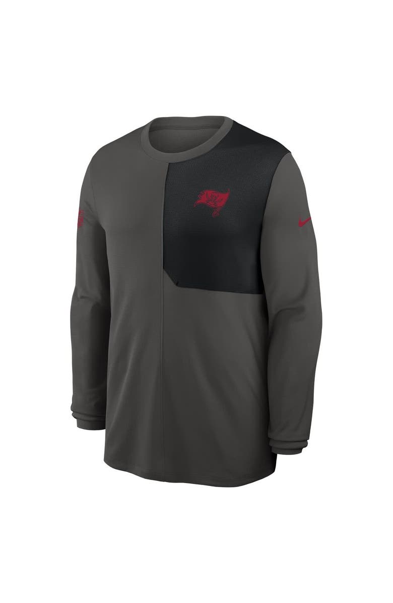 Nike Men's Nike Pewter Tampa Bay Buccaneers Sideline Coach UV Performance Long Sleeve T-Shirt, Alternate, color, Pewter
