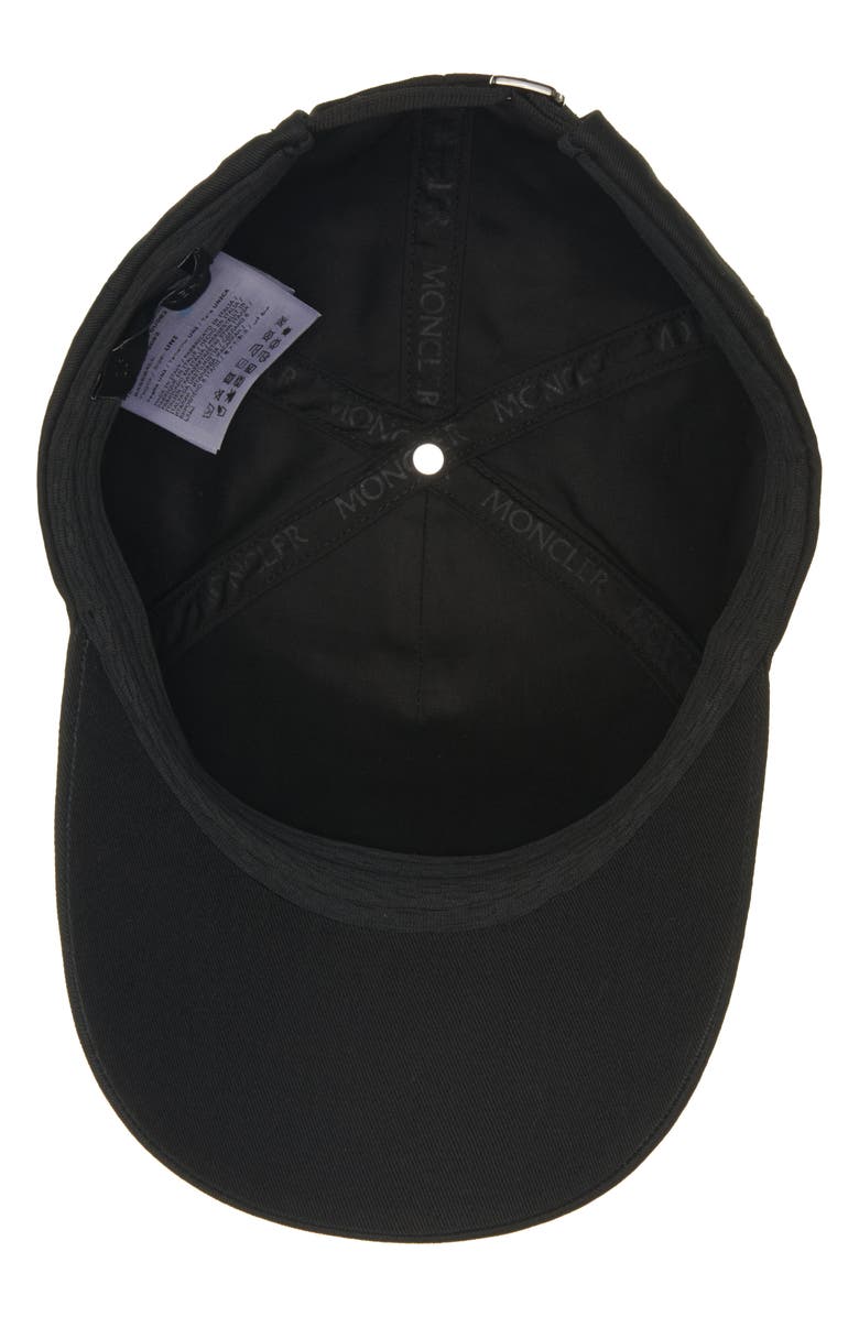 Moncler Logo Cotton Baseball Cap, Alternate, color, 