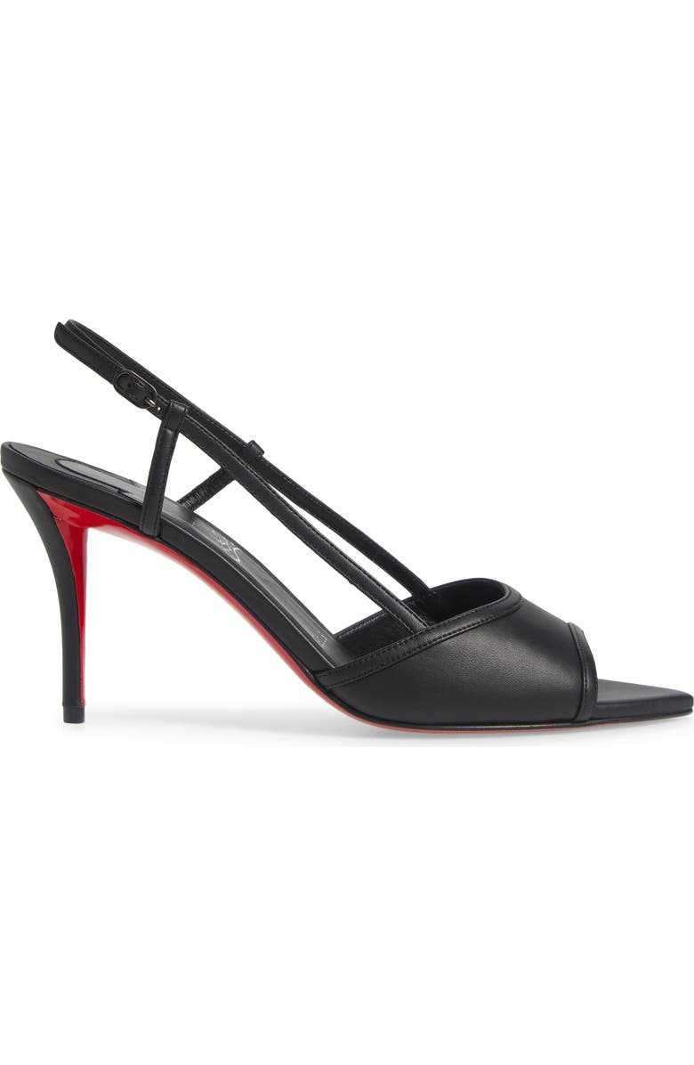 Christian Louboutin Miss Z Open Toe Slingback Sandal, Alternate, color, Black