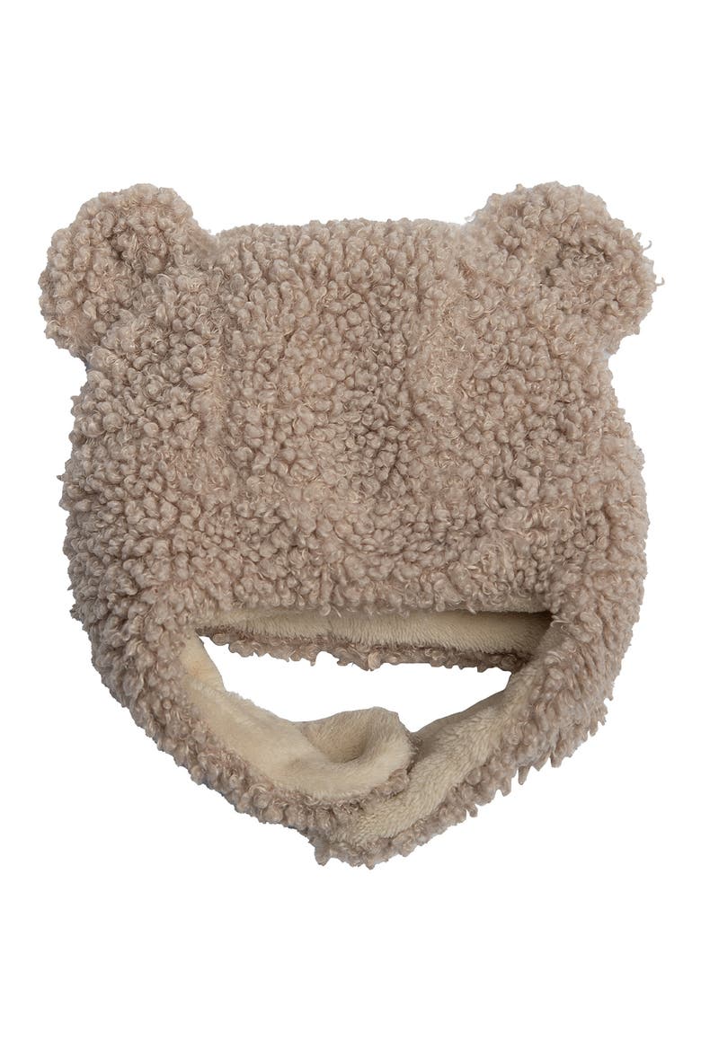 Teddy Cub Hat & Mittens Set, Alternate, color, OATMEAL TEDDY
