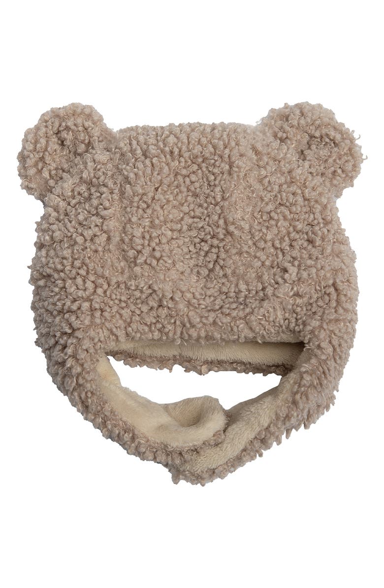 7 A.M. Enfant Teddy Cub Hat & Mittens Set, Alternate, color, Oatmeal Teddy