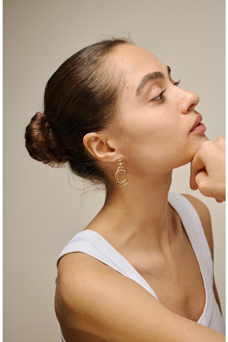 Carina Earrings, Alternate, color, Gold