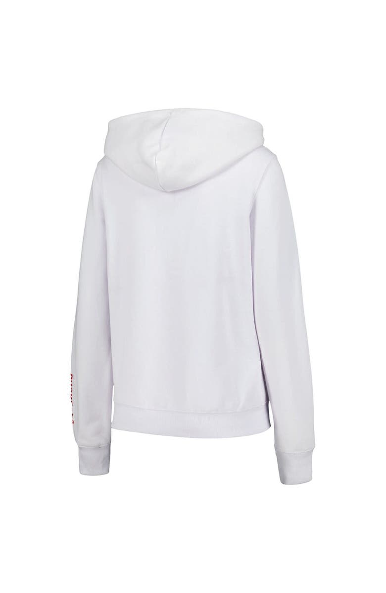 COLOSSEUM Women's Colosseum White Ohio State Buckeyes Arch & Logo Pullover Hoodie, Alternate, color, 