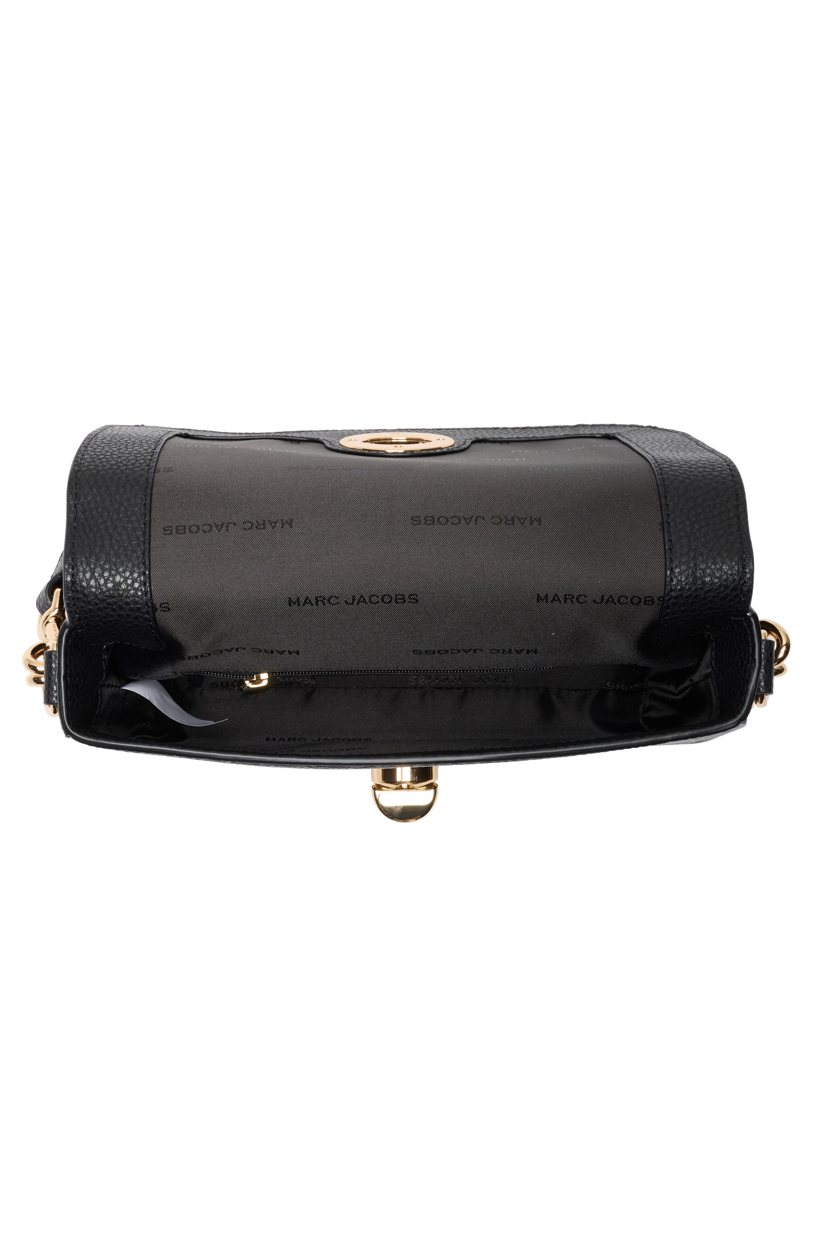 Signet Turnlock Chain Crossbody Bag, Alternate, color, BLACK