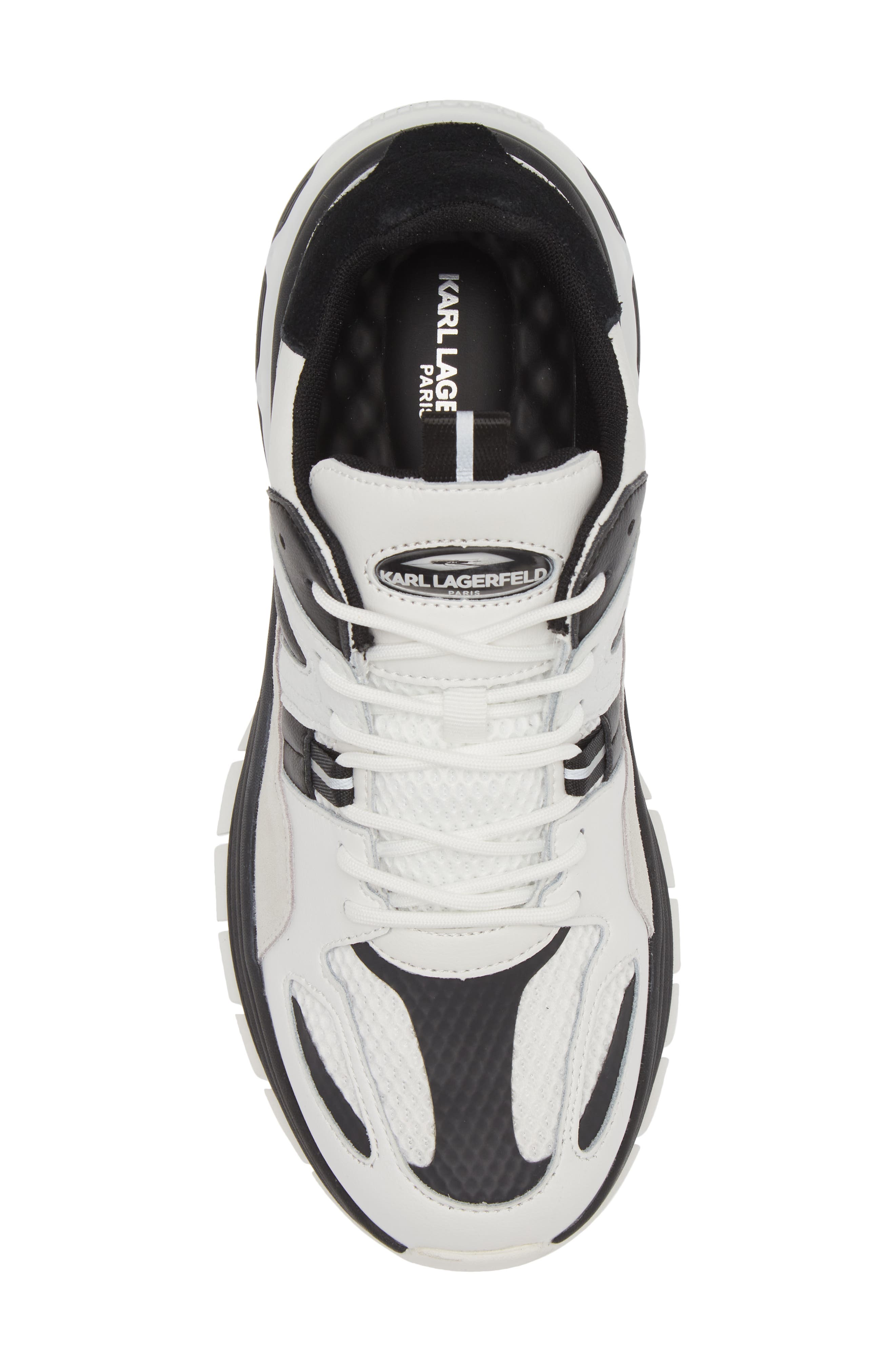 KARL LAGERFELD PARIS Colorblock Sneaker, Alternate, color, White