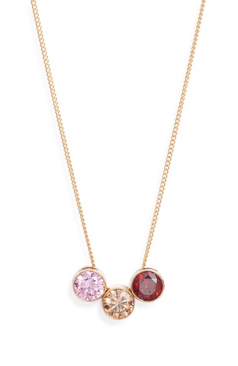 Multibirthstone Pendant Necklace