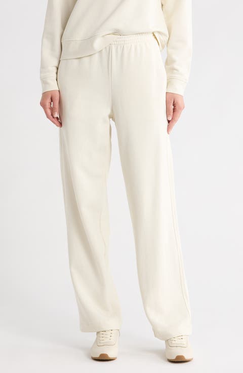 Cotton Wide Leg Sweatpants