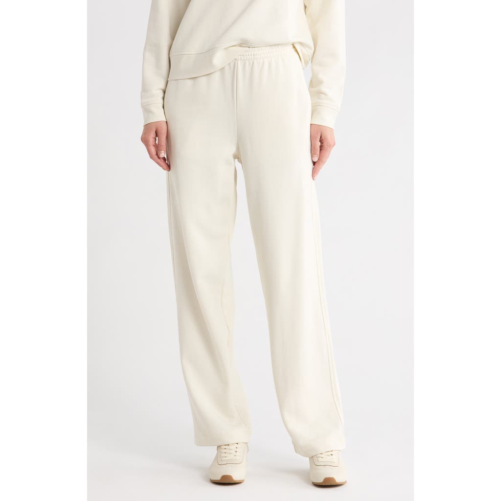 Vince Cotton Wide Leg Sweatpants In White
