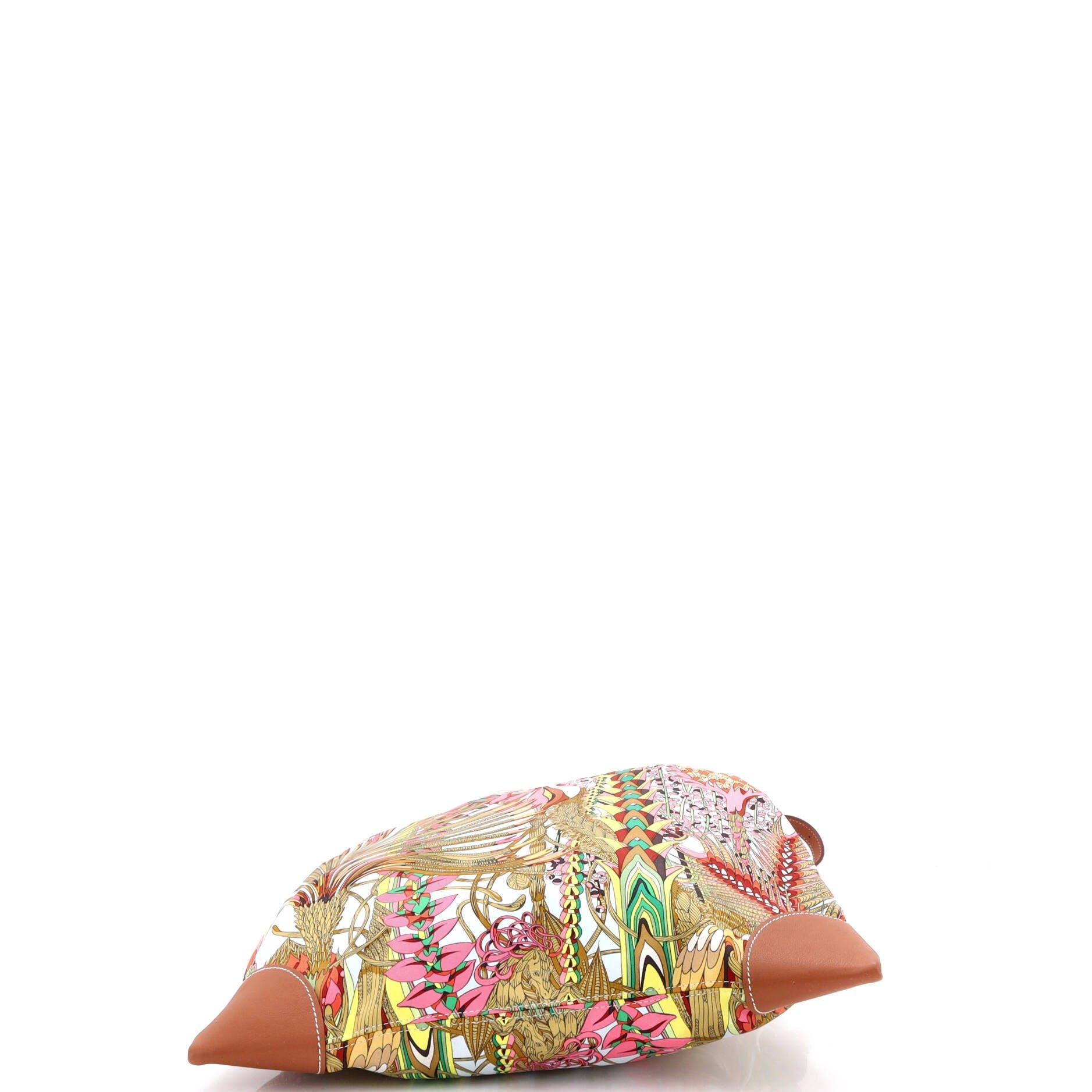 Pre-Owned Hermes Silky City Bag Printed Silk and Leather PM, Alternate, color, 