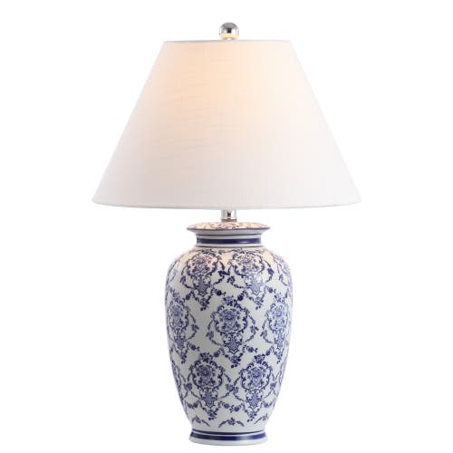 Jonathan Y Juliana 26.25" Chinoiserie Ceramic Led Table Lamp, Blue/white In Blue/white