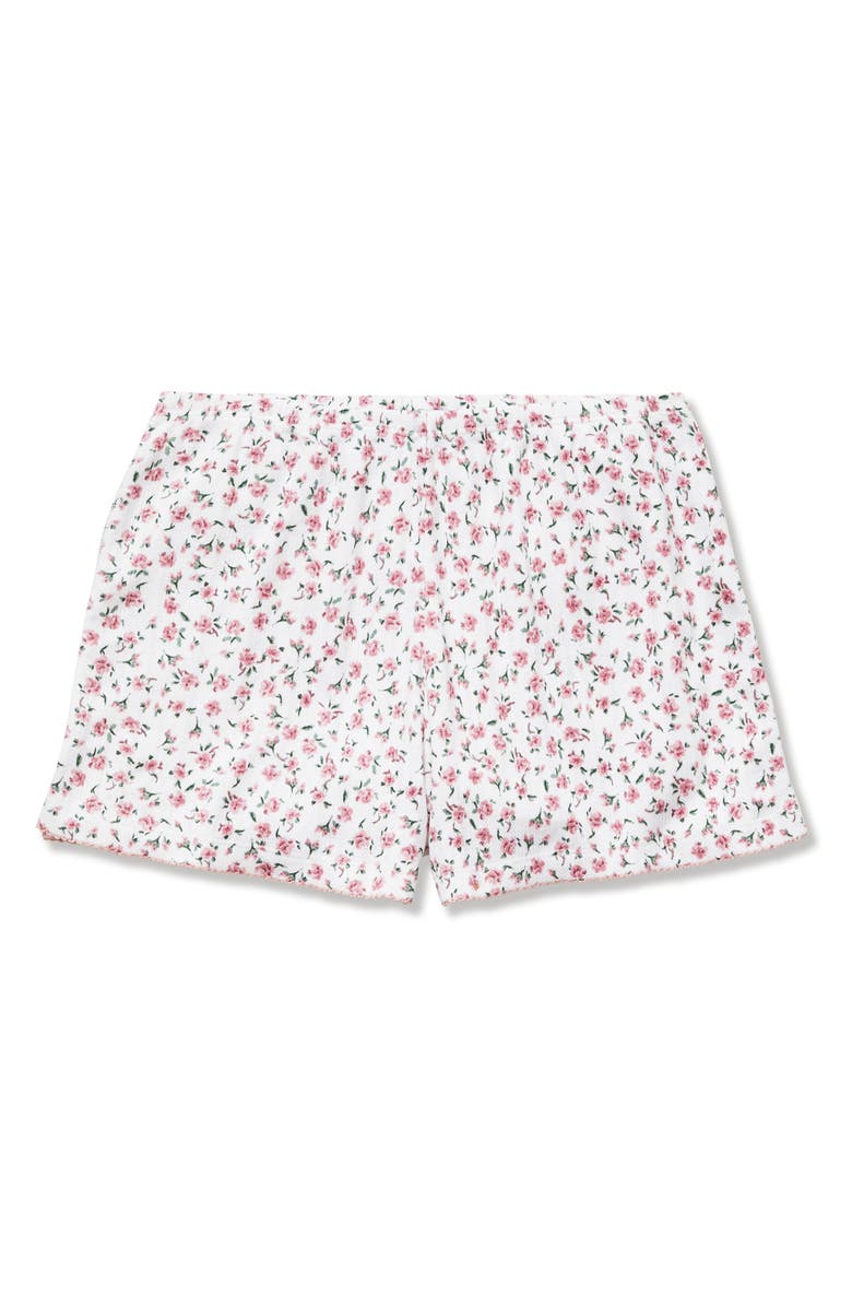 Petite Plume Pima Cotton Pointelle Pajama Shorts, Main, color, 