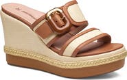 Johnston & Murphy Addison Buckle Platform Wedge Slide Sandal
