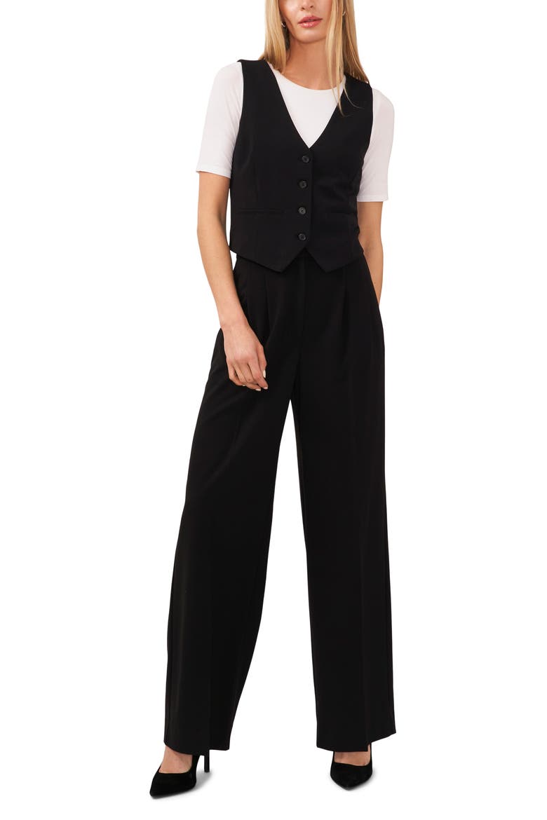 Button-Up Vest, Alternate, color, RICH BLACK