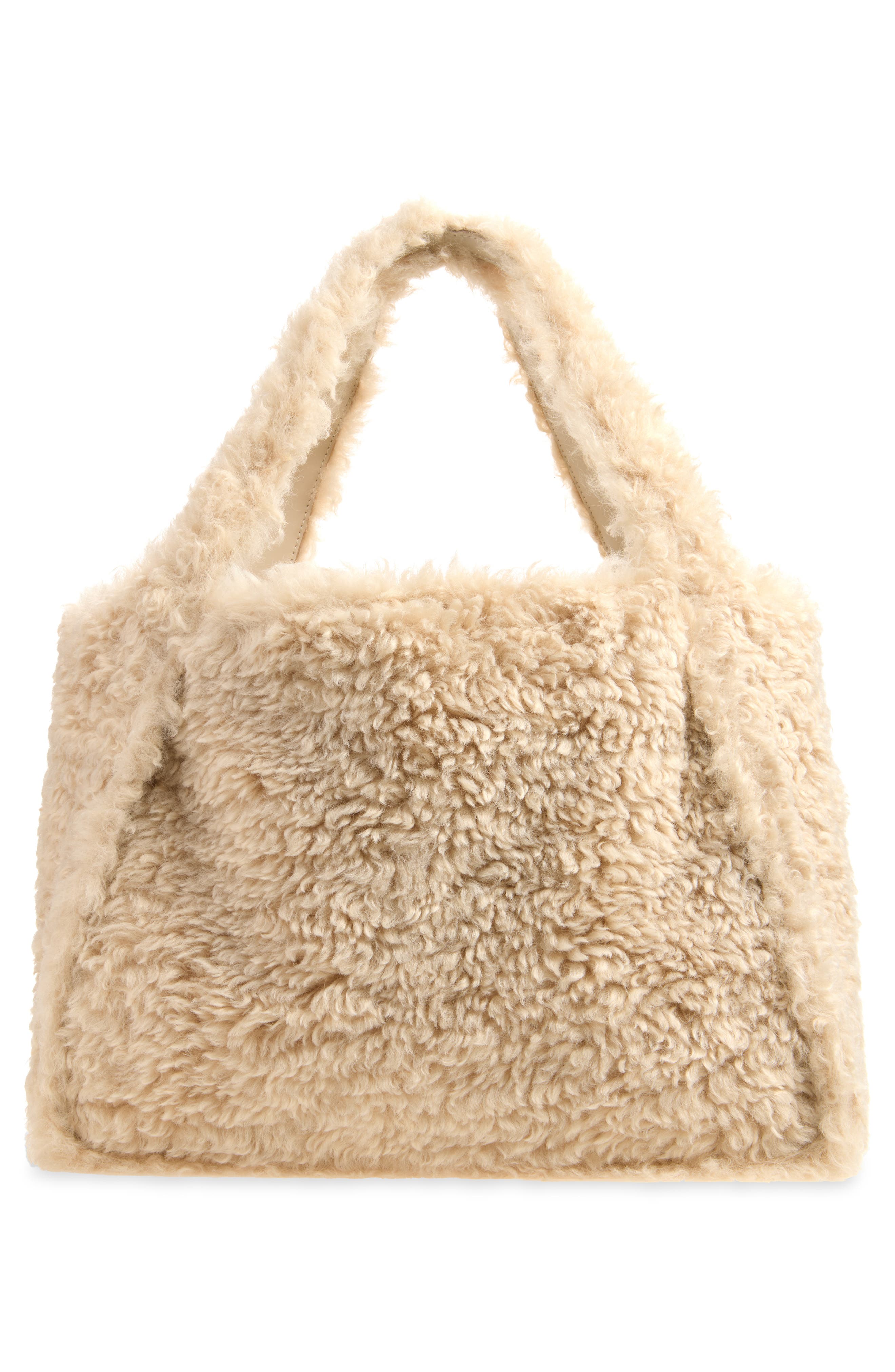 Faux Shearling Tote Bag, Alternate, color, OAT
