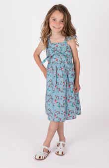 Popatu Kids' Floral Stripe Sleeveless Dress