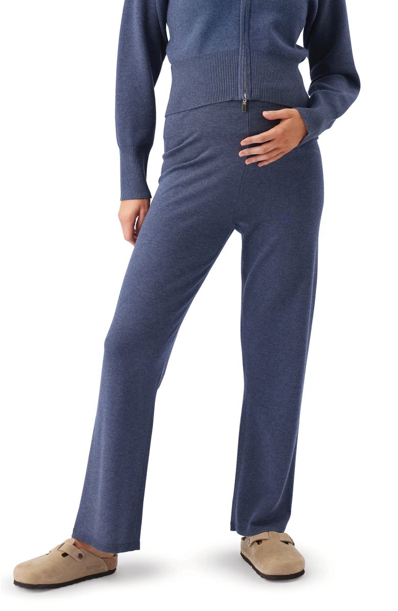 Ripe Maternity Delta Knit Pant, Main, color, Denim Marle