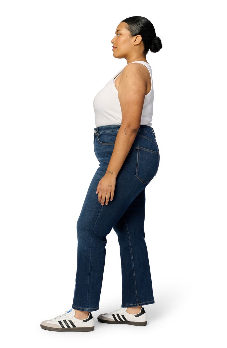 WARP+WEFT ASE High Waist Straight Leg Stretch Jeans, Alternate, color, Vroom