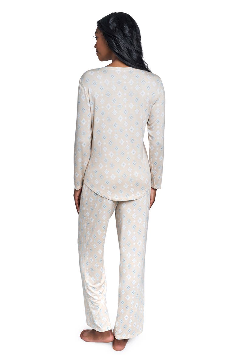 Laina Jersey Long Sleeve Maternity/Nursing Pajamas, Alternate, color, MOSAIC