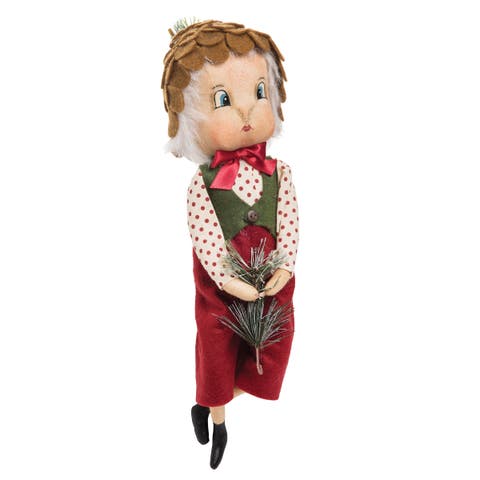 Hammond Pinecone Boy Joe Spencer Gathered Traditions Christmas Art Doll Figure