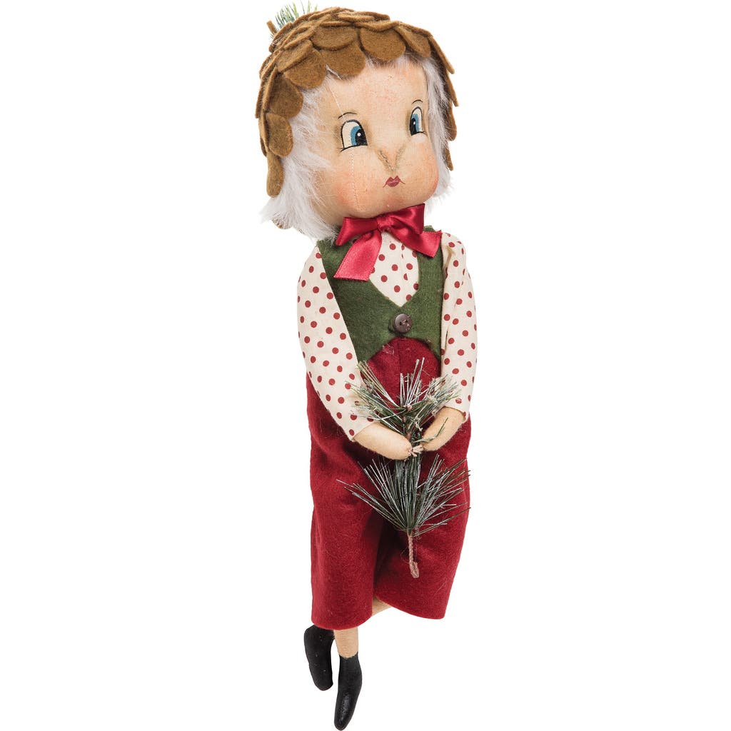 Gallerie Ii Hammond Pinecone Boy Joe Spencer Gathered Traditions Christmas Art Doll Figure In Multi