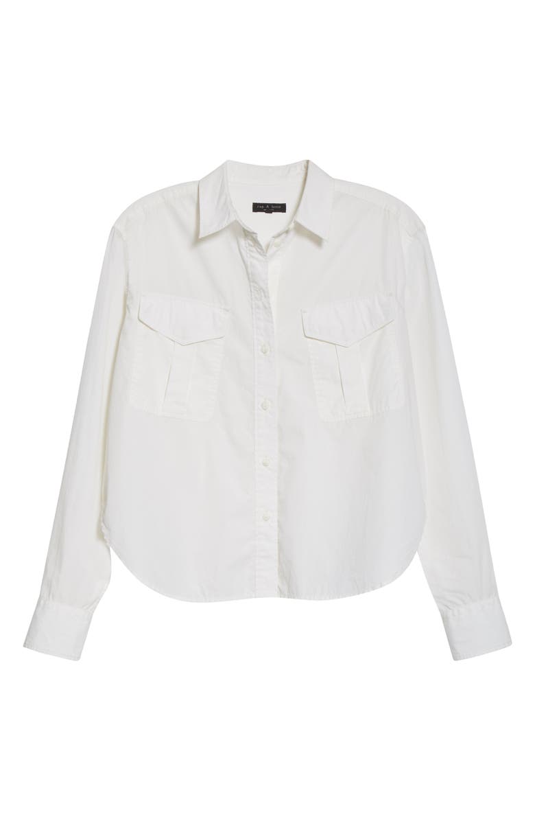 rag & bone Florian Cotton & Silk Shirt, Alternate, color,