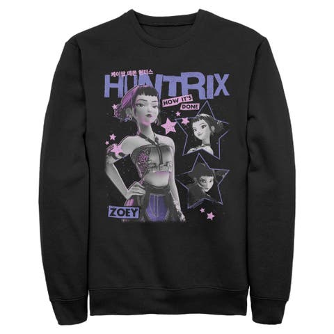 Men's Pop Star Huntrix Zoey Long Sleeve Crewneck Sweatshirt