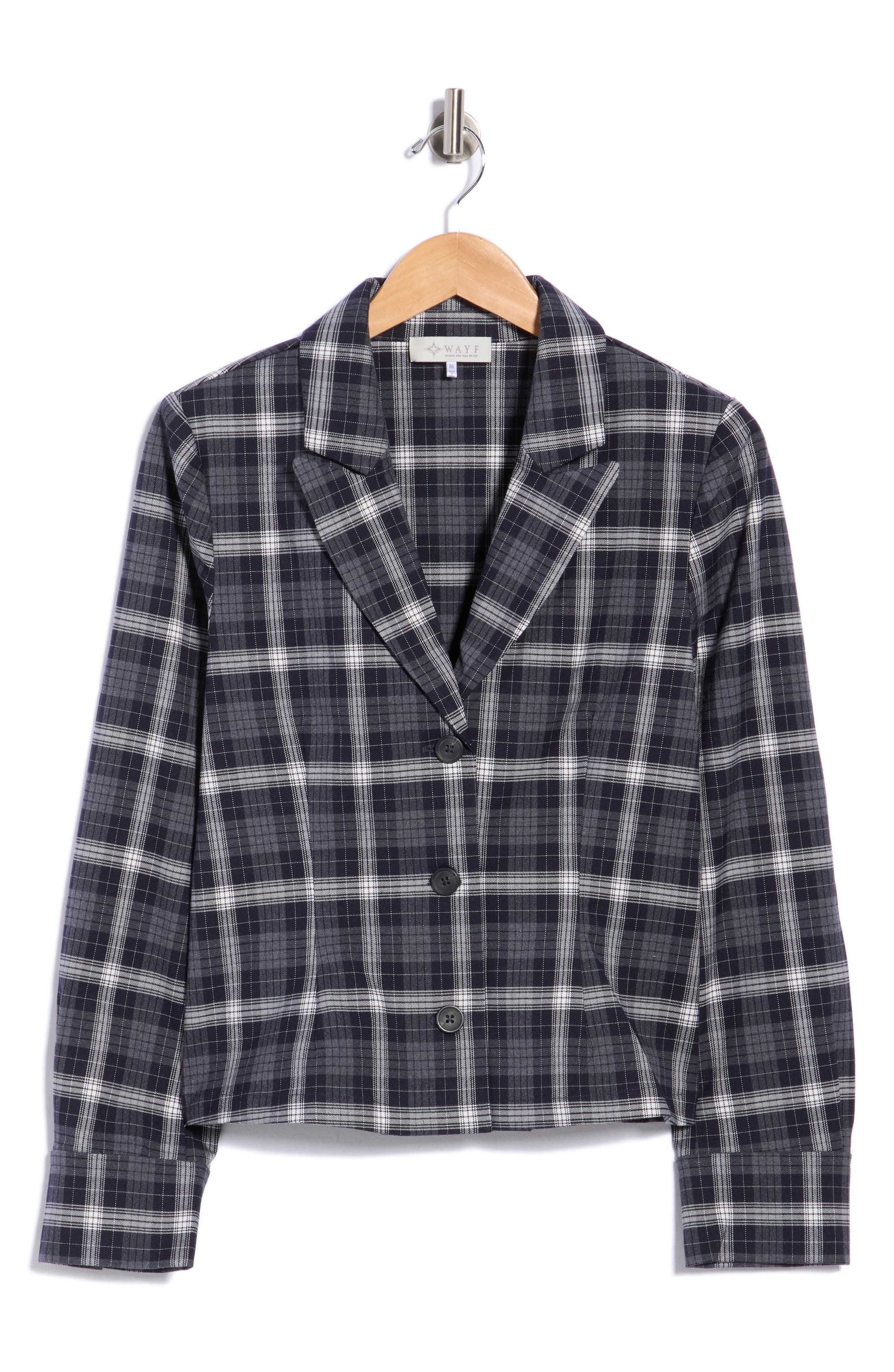 Plaid Fitted Blazer