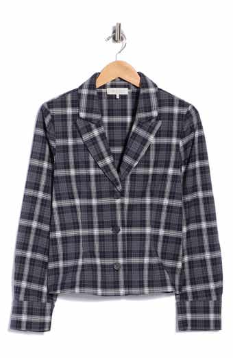 Plaid Fitted Blazer