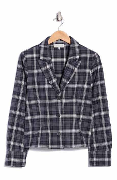 Plaid Fitted Blazer