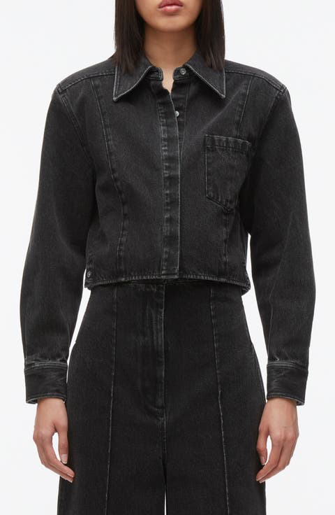 Cropped Denim Shirt Jacket