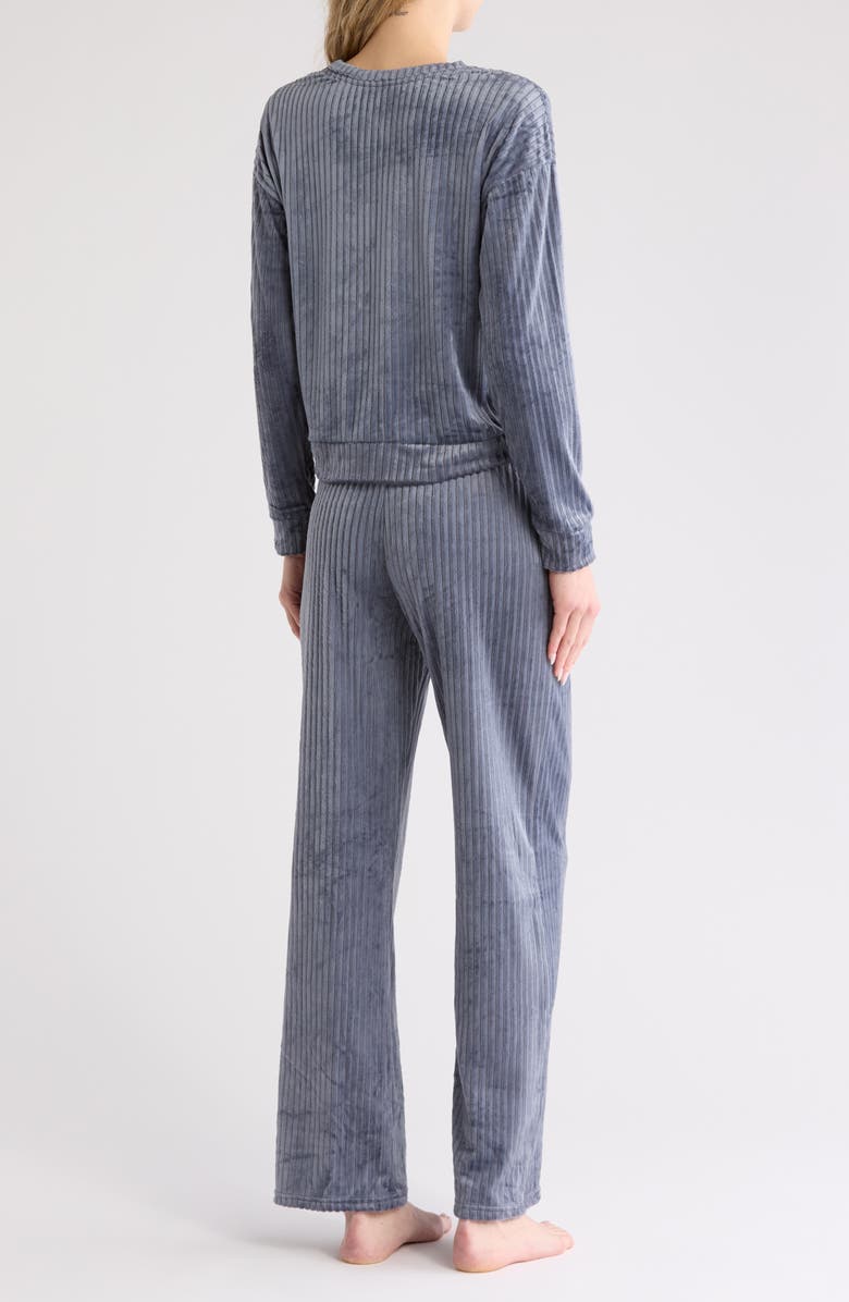 Danskin Ribbed Velour Long Sleeve Top & Pants Pajamas, Alternate, color,