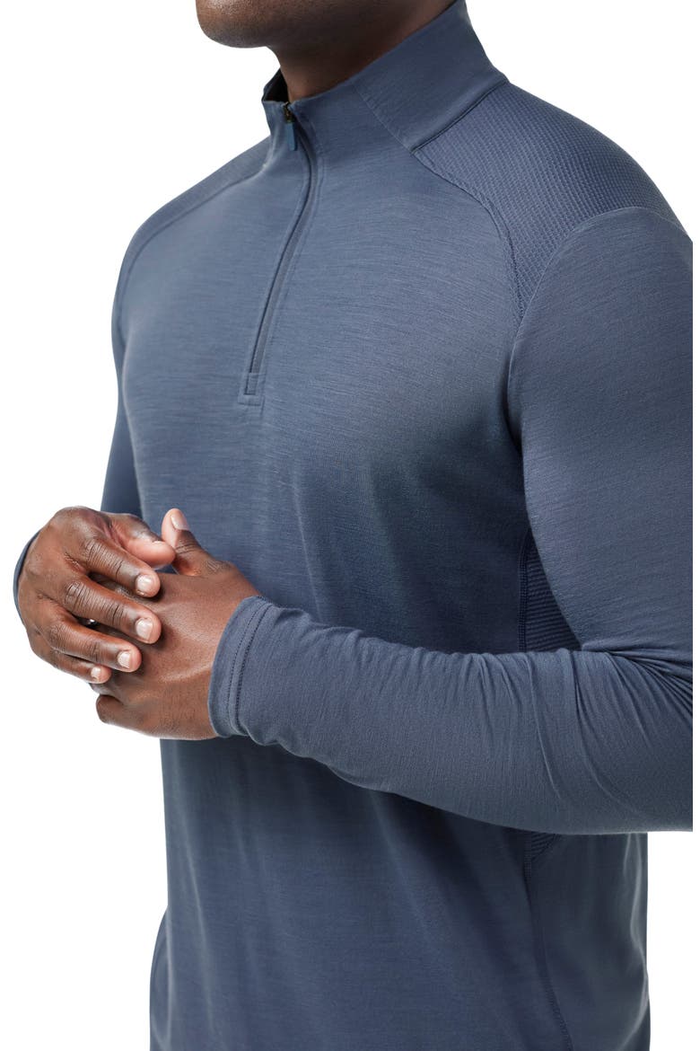 Active Mesh Performance Quarter Zip Pullover, Alternate, color, NIGHTFALL BLUE