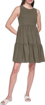 DKNY Commuter Sleeveless Swing Minidress
