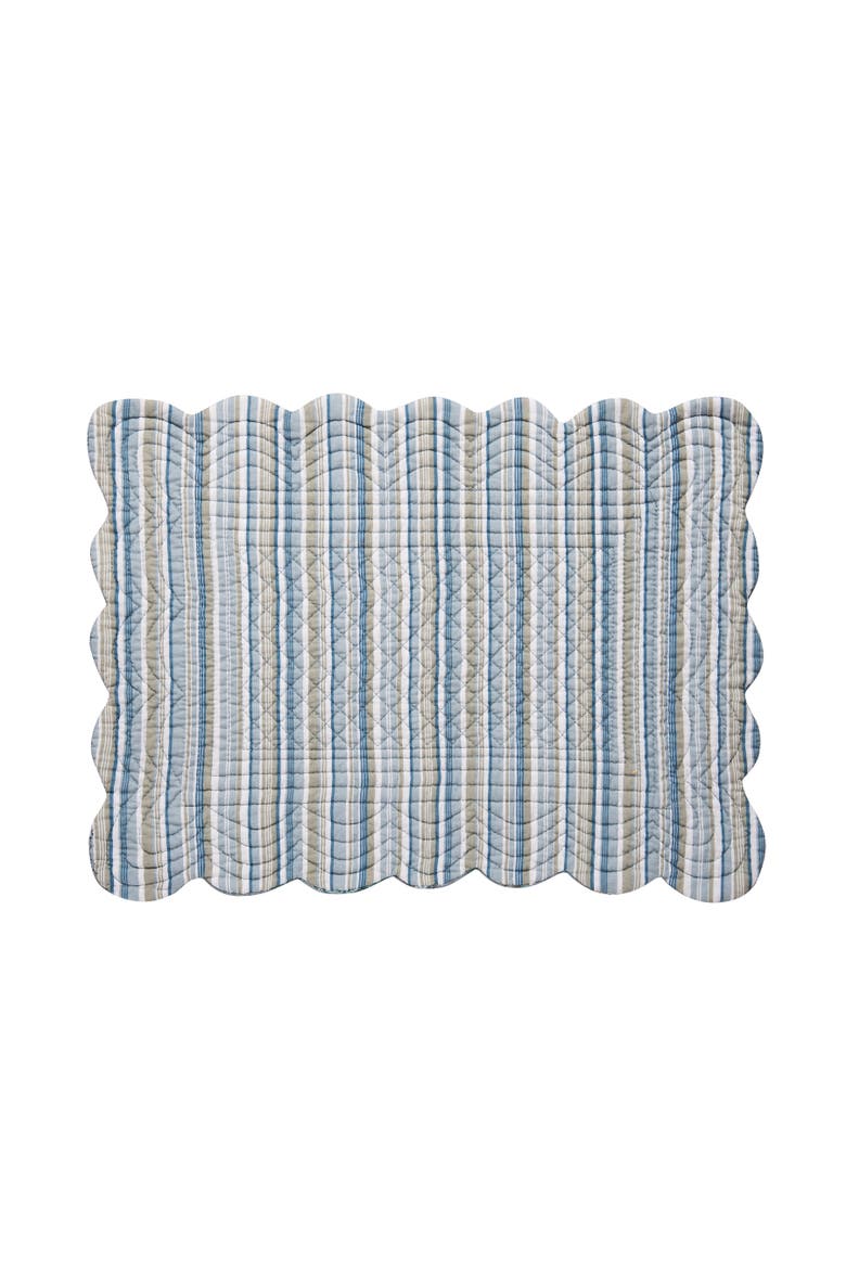 Morrison Floral Cotton Quilted Reversible Machine Washable Placemat Machine Washable Set of 6, Alternate, color, Green