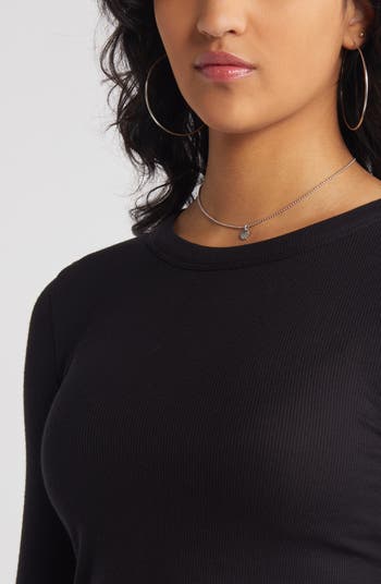 Ribbed Long Sleeve T-Shirt
