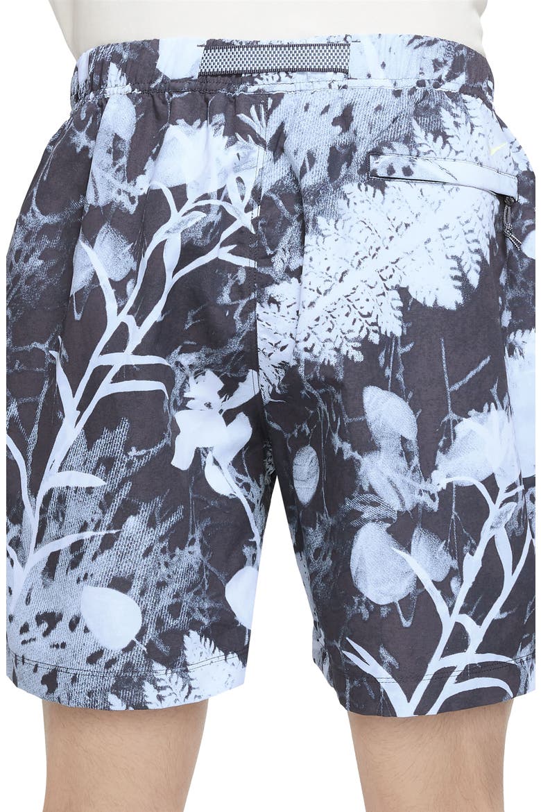 ACG Water Repellent Floral Nylon Trail Shorts, Alternate, color, GRIDIRON/ COBALT/ SUMMIT WHITE